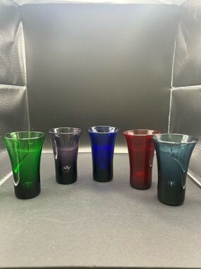 GODINGER SILVER ART CO. RAINBOW CORDIAL SHOT GLASS SET